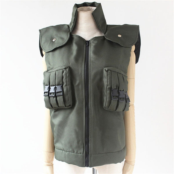 Anime Naruto Cosplay Costumes Hatake Kakashi Green Unisex Vest Garment