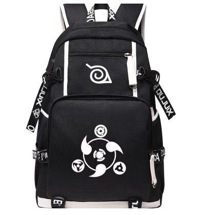 Anime Naruto Canvas USB Charge Backpacks Unisex