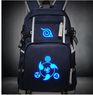 Anime Naruto Canvas USB Charge Backpacks Unisex