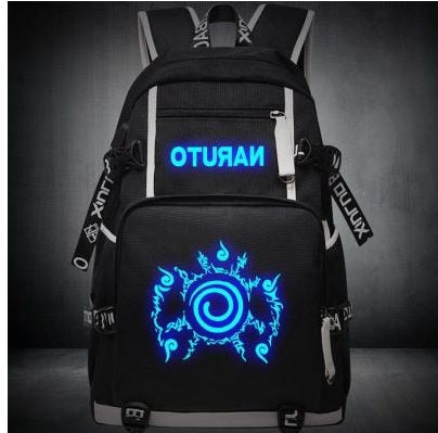 Anime Naruto Canvas USB Charge Backpacks Unisex