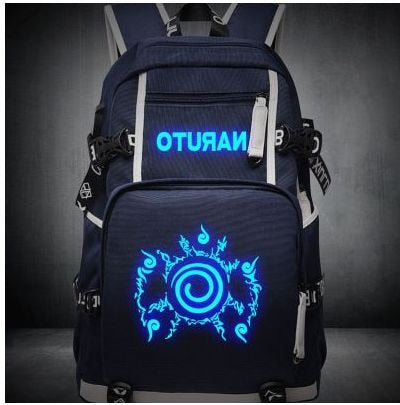 Anime Naruto Canvas USB Charge Backpacks Unisex