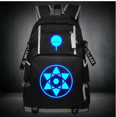 Anime Naruto Canvas USB Charge Backpacks Unisex