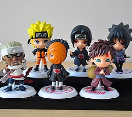 ( 6pcs/lot 7cm ) Japan Jump Comics Naruto Action Figures