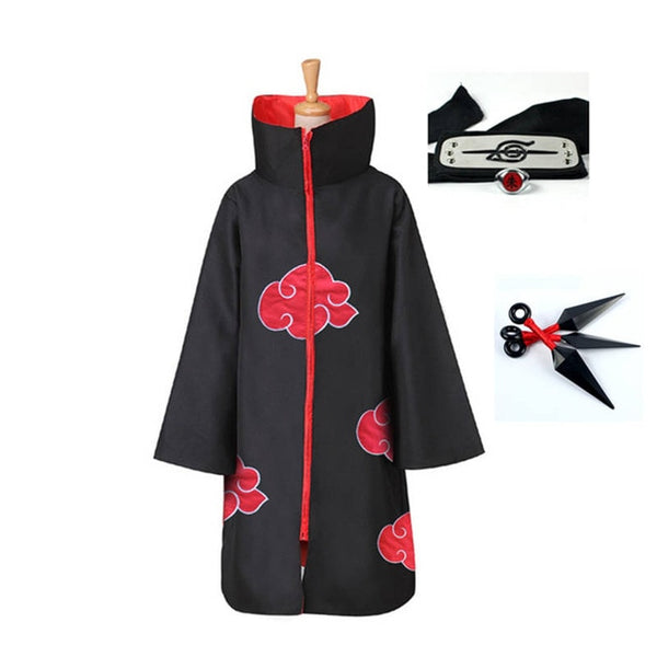 Anime Naruto Cosplay Costume Akatsuki Uchiha Itachi