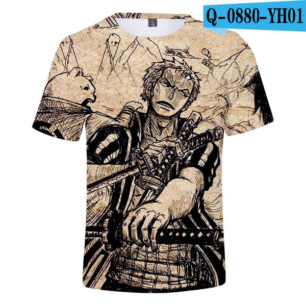 Anime One Piece Roronoa Zoro T Shirt