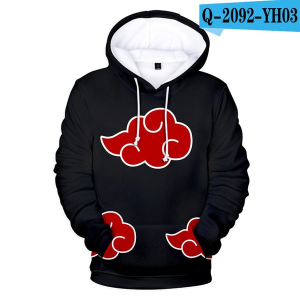 Anime Naruto Akatsuki Red Cloud Hoodie Unisex