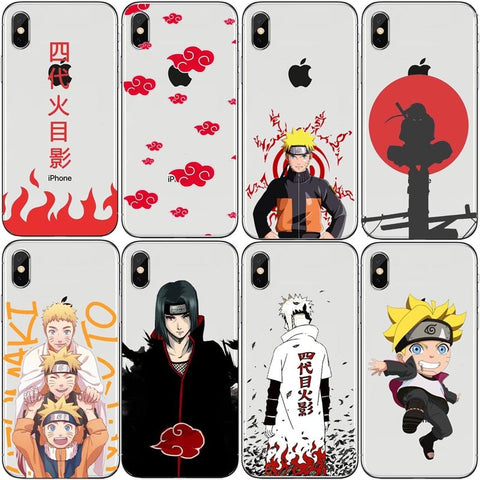 Anime Naruto Case For iPhoneXS XR 8 8Plus Cover Soft Silicone Phone Case For iPhone 6S 6SPlus 7 7Plus XSMAX Coque