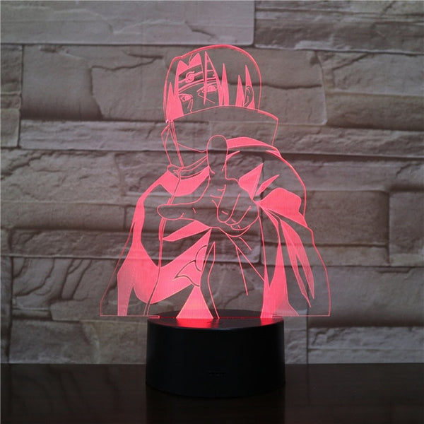 Anime Naruto Hatake Kakashi Action Figure 3d Led Night